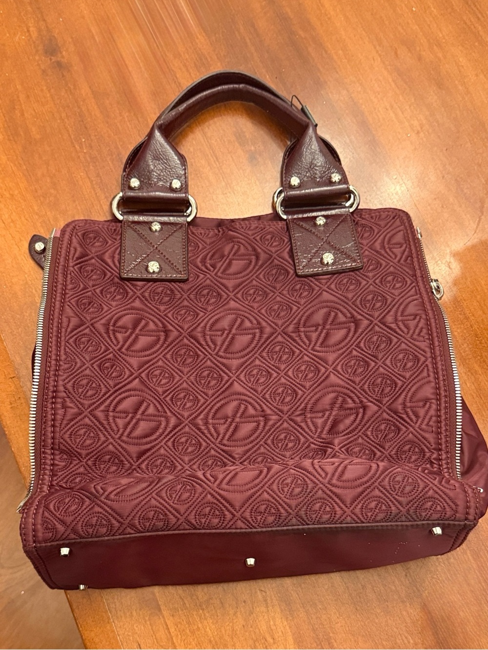 Quilted Burgundy Handbag